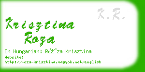 krisztina roza business card